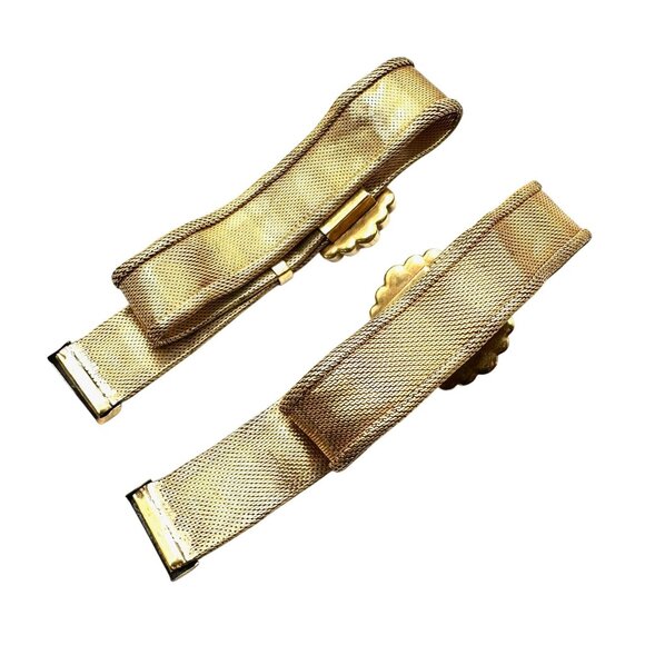 Antique Gold Filled Rare Pair of Wedding Bracelets Seed Pearl Ornate Victorian - Picture 4 of 6